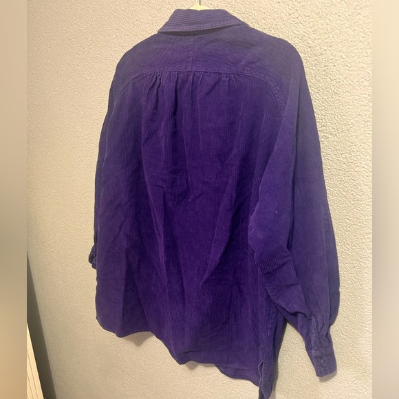 Stefano Basics corduroy deep purple button down shirt 14/16 - Picture 2 of 5